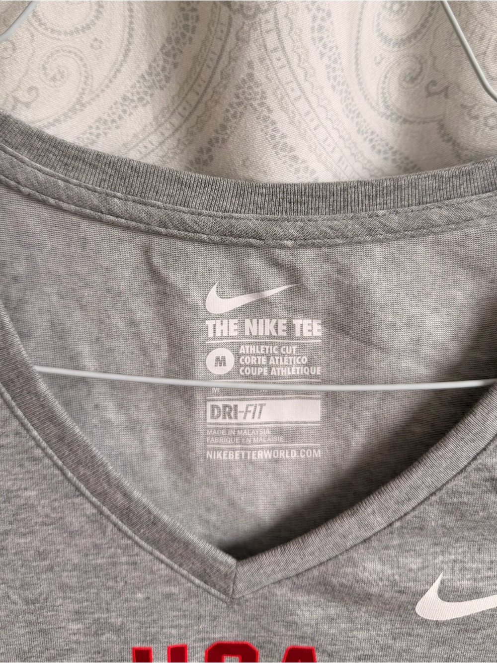 Nike Women's Gray USA Olympic Trials 2016 V-Neck Tee - Picture 5 of 5
